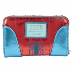 LOUNGEFLY Marvel Metallic Spider-Man Zip Around Wallet -Loungefly MVWA0201 LFMARVELSPIDERMANSHINEZIPAROUNDWALLET1018BACK
