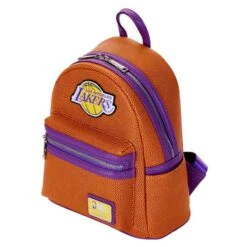 LOUNGEFLY NBA Los Angeles Lakers Basketball Logo Mini Backpack -Loungefly NBABK0002 3