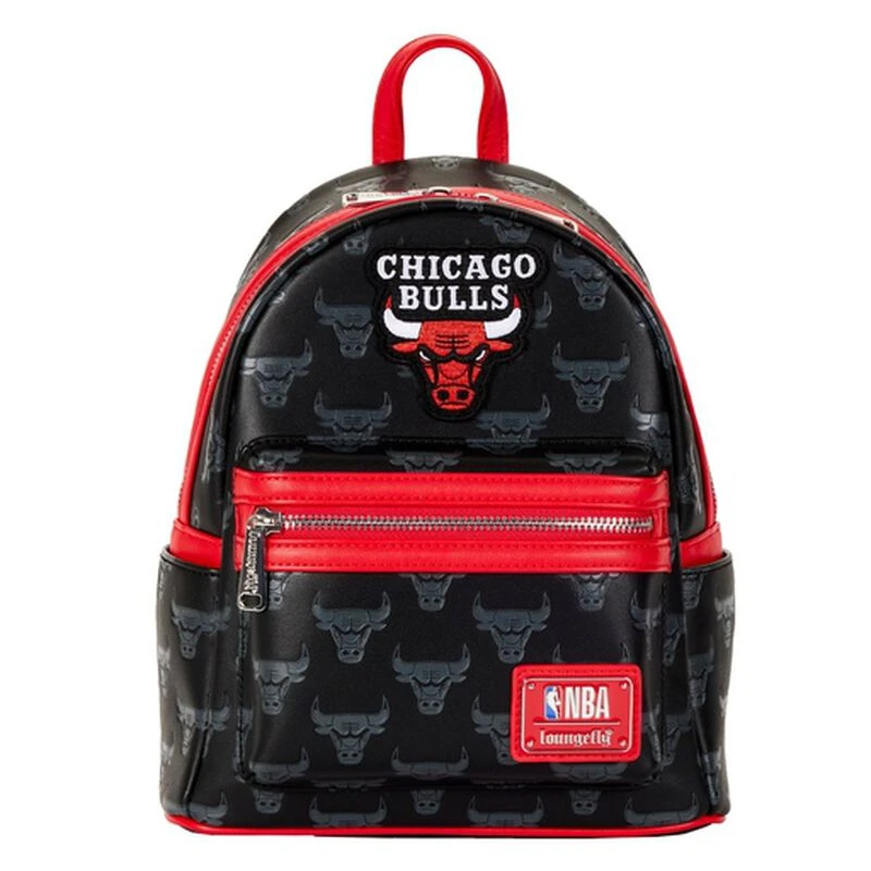 LOUNGEFLY NBA Chicago Bulls Logo Mini Backpack 3 LOUNGEFLY NBA Chicago Bulls Logo Mini Backpack