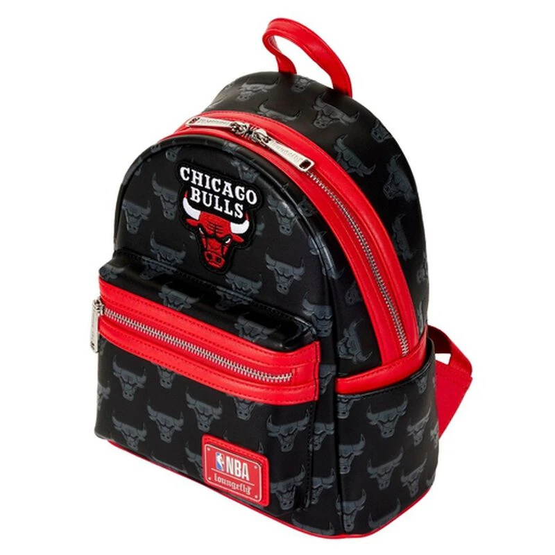 LOUNGEFLY NBA Chicago Bulls Logo Mini Backpack 5 LOUNGEFLY NBA Chicago Bulls Logo Mini Backpack - Image 3
