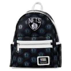 LOUNGEFLY NBA Brooklyn Nets Logo Mini Backpack