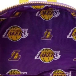 LOUNGEFLY NBA Los Angeles Lakers Patch Icons Mini Backpack -Loungefly NBABK0018 LFNBALALAKERSPATCHICONSMINIBACKPACK0359INSIDE