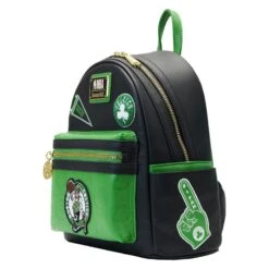 LOUNGEFLY NBA Boston Celtics Patch Icons Mini Backpack -Loungefly NBABK0019 LFNBABOSTONCELTICSPATCHICONSMINIBACKPACK0486SIDE