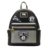 LOUNGEFLY NBA Brooklyn Nets Patch Icons Mini Backpack -Loungefly NBABK0020 LFNBABROOKLYNNETSPATCHSICONSMINIBACKPACK0383FRONT