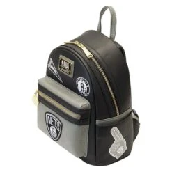 LOUNGEFLY NBA Brooklyn Nets Patch Icons Mini Backpack -Loungefly NBABK0020 LFNBABROOKLYNNETSPATCHSICONSMINIBACKPACK0386QUARTER