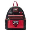 LOUNGEFLY NBA Chicago Bulls Patch Icons Mini Backpack -Loungefly NBABK0021 LFNBACHICAGOBULLSPATCHICONSMINIBACKPACK0507FRONT