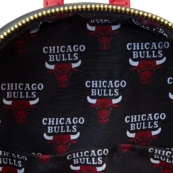 LOUNGEFLY NBA Chicago Bulls Patch Icons Mini Backpack -Loungefly NBABK0021 LFNBACHICAGOBULLSPATCHICONSMINIBACKPACK0516INSIDE