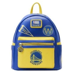 LOUNGEFLY NBA Golden State Warriors Patch Icons Mini Backpack