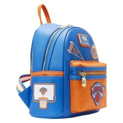 LOUNGEFLY NBA New York Knicks Patch Icons Mini Backpack -Loungefly NBABK0023 LFNBANEWYORKKNICKSPATCHICONSMINIBACKPACK0408SIDE