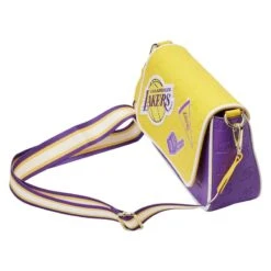LOUNGEFLY NBA Los Angeles Lakers Patch Icons Crossbody Bag -Loungefly NBATB0005 LFNBALAKERSPATCHICONSCROSSBODYBAG0363QUARTER