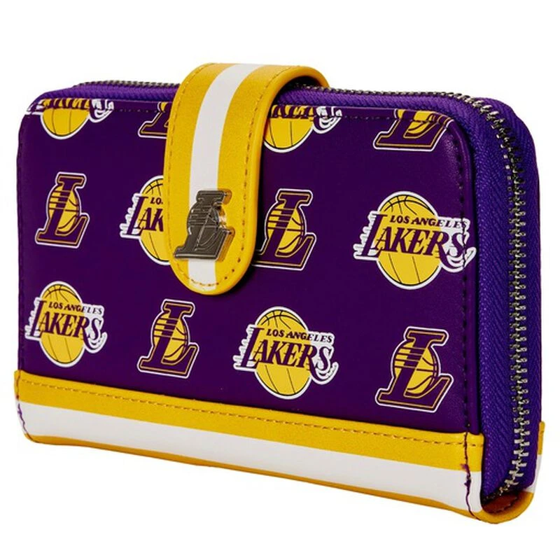 LOUNGEFLY NBA Los Angeles Lakers Zip Around Wallet 5 LOUNGEFLY NBA Los Angeles Lakers Zip Around Wallet - Image 3