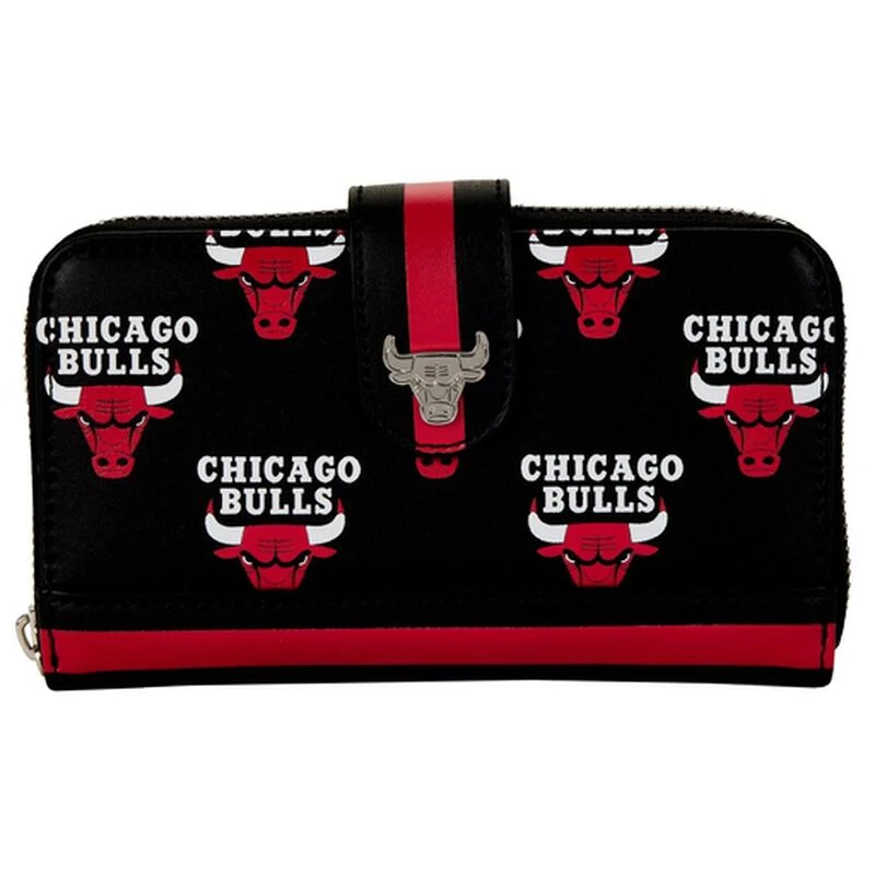 LOUNGEFLY NBA Chicago Bulls Logo Zip Around Wallet 3 LOUNGEFLY NBA Chicago Bulls Logo Zip Around Wallet