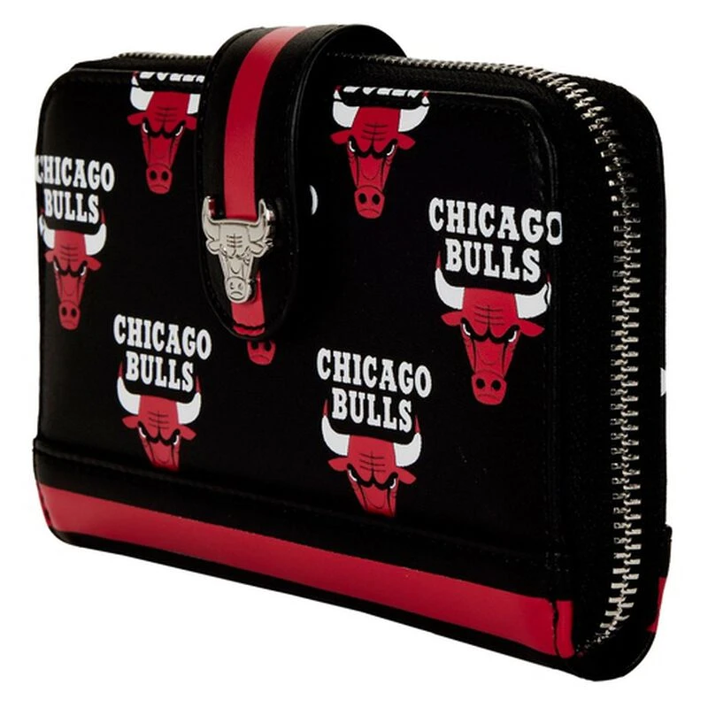 LOUNGEFLY NBA Chicago Bulls Logo Zip Around Wallet 5 LOUNGEFLY NBA Chicago Bulls Logo Zip Around Wallet - Image 3