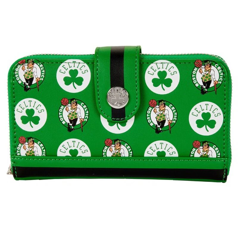 LOUNGEFLY NBA Boston Celtics Logo Zip Around Wallet 3 LOUNGEFLY NBA Boston Celtics Logo Zip Around Wallet