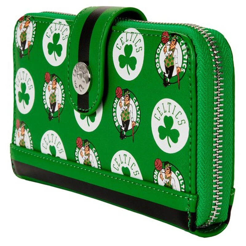 LOUNGEFLY NBA Boston Celtics Logo Zip Around Wallet 5 LOUNGEFLY NBA Boston Celtics Logo Zip Around Wallet - Image 3