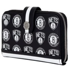 LOUNGEFLY NBA Brooklyn Nets Logo Zip Around Wallet 9 LOUNGEFLY NBA Brooklyn Nets Logo Zip Around Wallet -Loungefly NBAWA0005 3