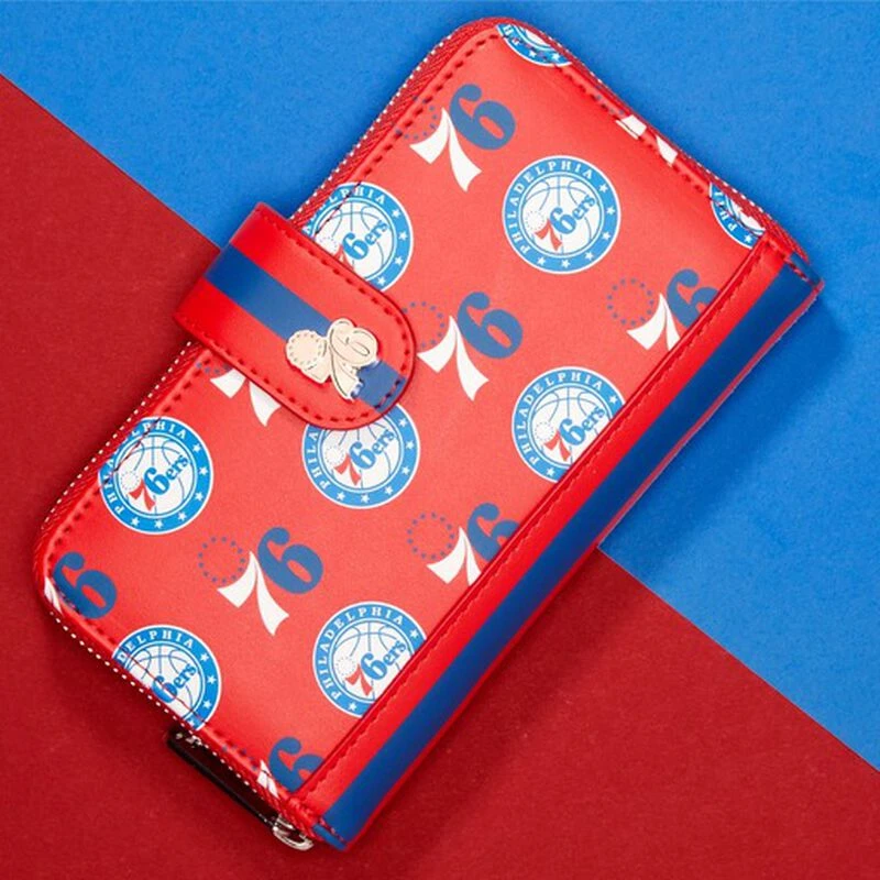 LOUNGEFLY NBA Philadelphia 76ers Logo Zip Around Wallet 4 LOUNGEFLY NBA Philadelphia 76ers Logo Zip Around Wallet - Image 2