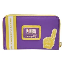 LOUNGEFLY NBA Los Angeles Lakers Patch Icons Zip Around Wallet -Loungefly NBAWA0011 LFNBALALAKERSPATCHICONSZIPAROUNDWALLET0377BACK