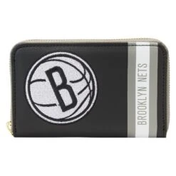LOUNGEFLY NBA Brooklyn Nets Patch Icons Zip Around Wallet