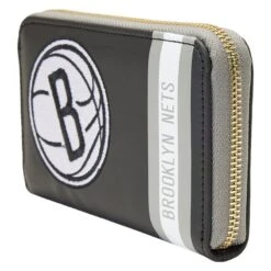 LOUNGEFLY NBA Brooklyn Nets Patch Icons Zip Around Wallet -Loungefly NBAWA0014 LFNBABROOKLYNNETSPATCHICONSZIPAROUNDWALLET0398SIDE