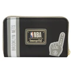 LOUNGEFLY NBA Brooklyn Nets Patch Icons Zip Around Wallet -Loungefly NBAWA0014 LFNBABROOKLYNNETSPATCHICONSZIPAROUNDWALLET0400BACK
