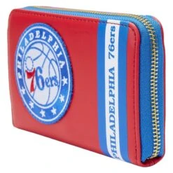 LOUNGEFLY NBA Philadelphia 76ers Patch Icons Zip Around Wallet -Loungefly NBAWA0018 LFNBAPHILADELPHIA76ERSPATCHICONSZIPAROUNDWALLET0475SIDE
