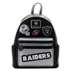 LOUNGEFLY NFL Las Vegas Raiders Patches Mini Backpack