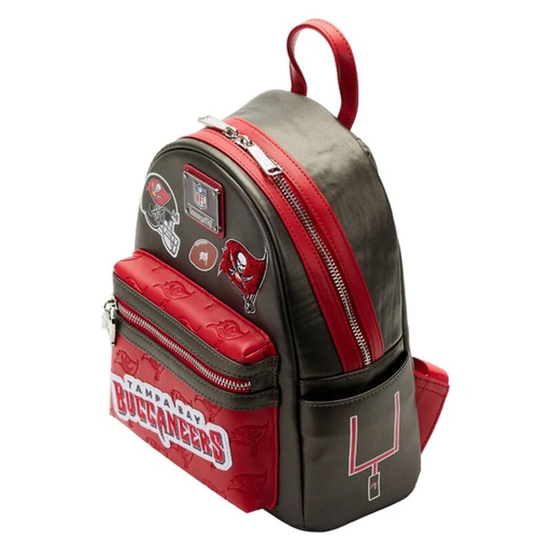 LOUNGEFLY NFL Tamp Bay Buccaneers Patches Mini Backpack 4 LOUNGEFLY NFL Tamp Bay Buccaneers Patches Mini Backpack - Image 2