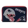 LOUNGEFLY NFL New England Patriots Patches Zip Around Wallet -Loungefly NFLWA0046 1