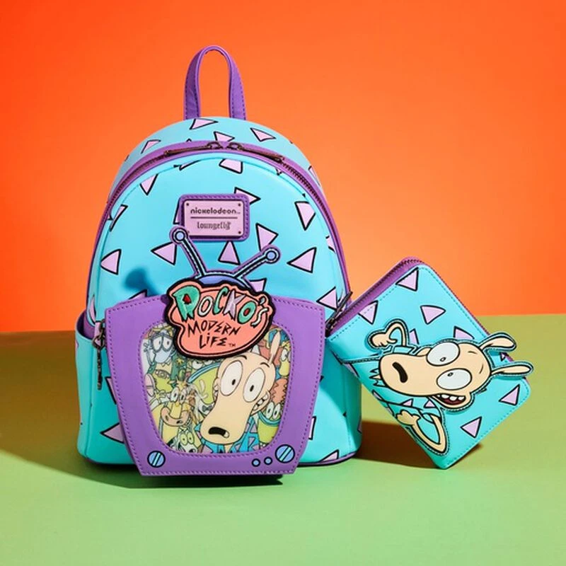 LOUNGEFLY Rocko's Modern Life Lenticular TV Mini Backpack 4 LOUNGEFLY Rocko's Modern Life Lenticular TV Mini Backpack - Image 2