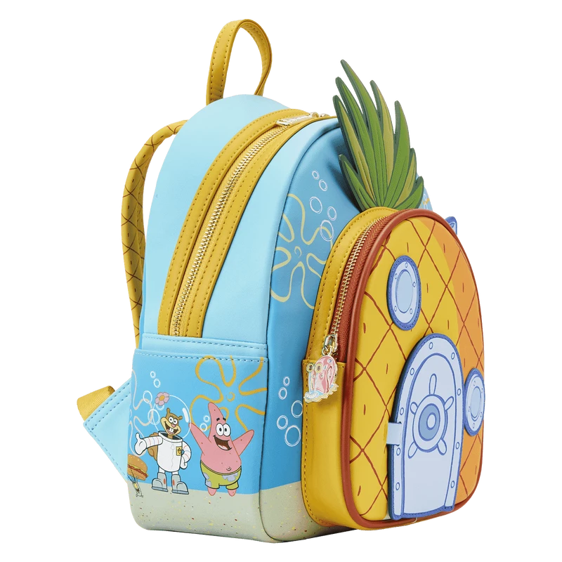 LOUNGEFLY SpongeBob SquarePants Pineapple House Mini Backpack 12 LOUNGEFLY SpongeBob SquarePants Pineapple House Mini Backpack - Image 10