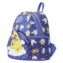 LOUNGEFLY Sleeping Pikachu And Friends Mini Backpack -Loungefly PMBK0236 LFPOKEMONSLEEPINGPIKACHUANDFRIENDSMINIBACKPACK1888SIDE