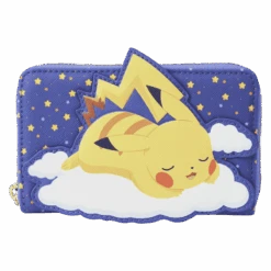 LOUNGEFLY Sleeping Pikachu And Friends Zip Around Wallet