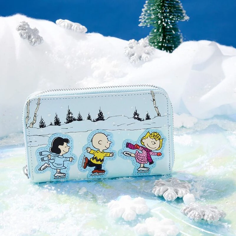 LOUNGEFLY Charlie Brown Ice Skating Zip Around Wallet 4 LOUNGEFLY Charlie Brown Ice Skating Zip Around Wallet - Image 2