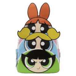 LOUNGEFLY Powerpuff Girls Triple Pocket Backpack