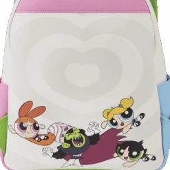 LOUNGEFLY Powerpuff Girls Triple Pocket Backpack -Loungefly PPGBK0001 LFCNPOWERPUFFGIRLSTRIPLEPOCKETBACKPACK0294DETAIL