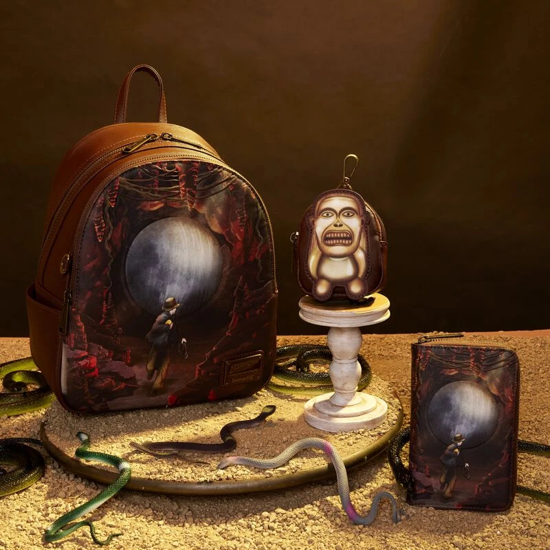 LOUNGEFLY Indiana Jones Raiders Of The Lost Ark Mini Backpack With Coin Purse 4 LOUNGEFLY Indiana Jones Raiders Of The Lost Ark Mini Backpack With Coin Purse - Image 2