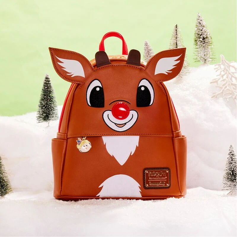 LOUNGEFLY Exclusive - Rudolph The Red-Nosed Reindeer Light Up Cosplay Mini Backpack 4 LOUNGEFLY Exclusive - Rudolph The Red-Nosed Reindeer Light Up Cosplay Mini Backpack - Image 2