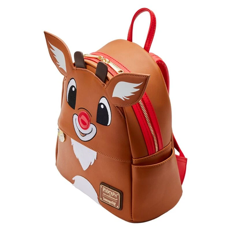 LOUNGEFLY Exclusive - Rudolph The Red-Nosed Reindeer Light Up Cosplay Mini Backpack 6 LOUNGEFLY Exclusive - Rudolph The Red-Nosed Reindeer Light Up Cosplay Mini Backpack - Image 4