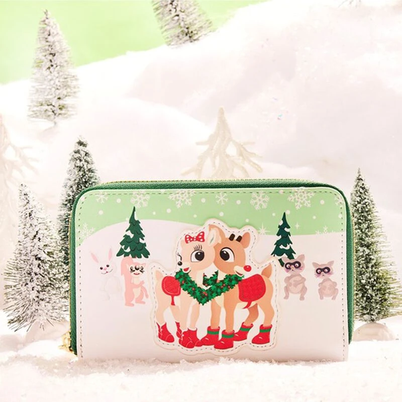 LOUNGEFLY Rudolph The Red-Nosed Reindeer Merry Couple Zip Around Wallet 4 LOUNGEFLY Rudolph The Red-Nosed Reindeer Merry Couple Zip Around Wallet - Image 2