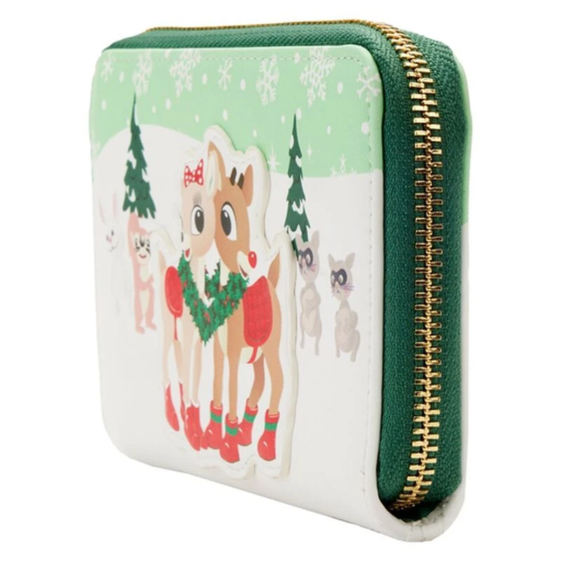 LOUNGEFLY Rudolph The Red-Nosed Reindeer Merry Couple Zip Around Wallet 5 LOUNGEFLY Rudolph The Red-Nosed Reindeer Merry Couple Zip Around Wallet - Image 3