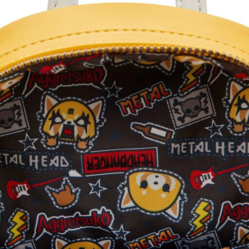 LOUNGEFLY Sanrio Aggretsuko Two-Face Cosplay Mini Backpack 9 LOUNGEFLY Sanrio Aggretsuko Two-Face Cosplay Mini Backpack - Image 7