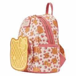 LOUNGEFLY Hello Kitty Breakfast Waffle Mini Backpack -Loungefly SANBK0481 LFSANRIOHELLOKITTYBREAKFASTWAFFLEMINIBACKPACK0862SIDE