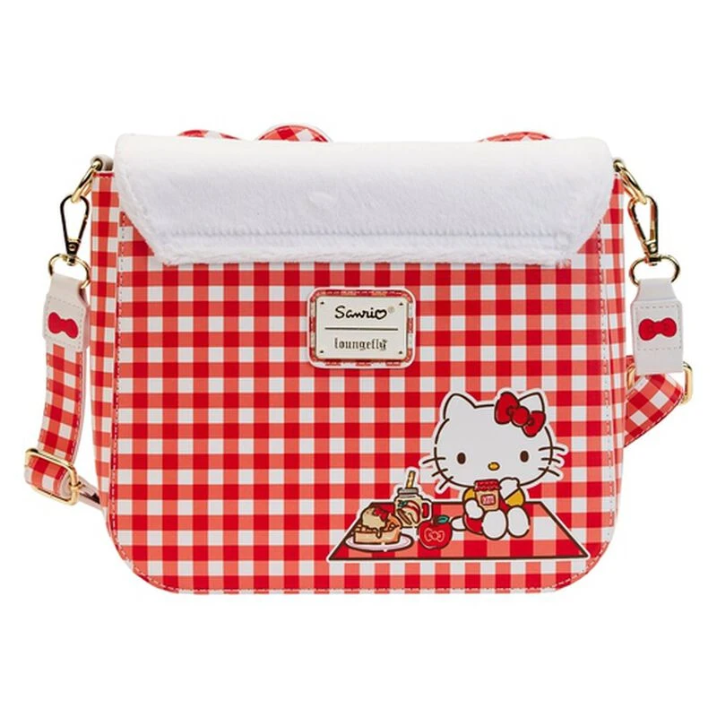 LOUNGEFLY Hello Kitty Gingham Crossbody Bag 6 LOUNGEFLY Hello Kitty Gingham Crossbody Bag - Image 4