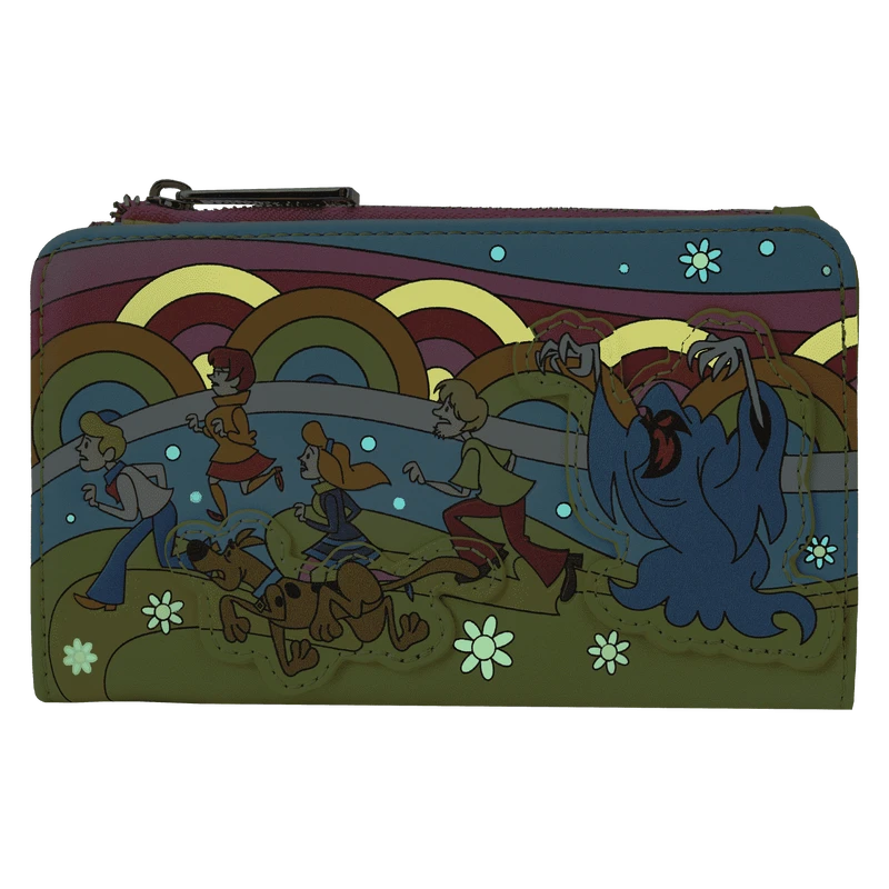LOUNGEFLY Scooby-Doo Psychedelic Monster Chase Glow Flap Wallet 5 LOUNGEFLY Scooby-Doo Psychedelic Monster Chase Glow Flap Wallet - Image 3
