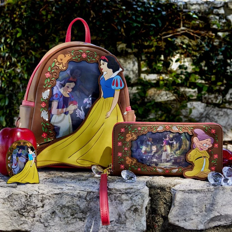LOUNGEFLY Snow White Lenticular Princess Series Mini Backpack 5 LOUNGEFLY Snow White Lenticular Princess Series Mini Backpack - Image 3