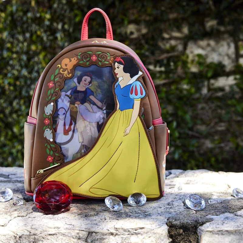 LOUNGEFLY Snow White Lenticular Princess Series Mini Backpack 4 LOUNGEFLY Snow White Lenticular Princess Series Mini Backpack - Image 2