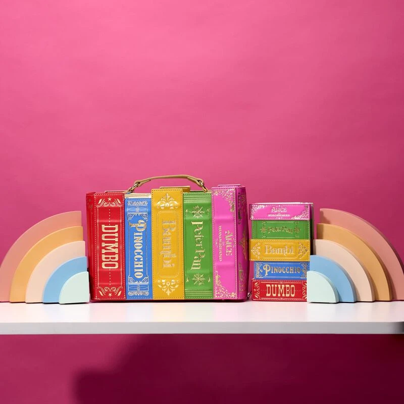 LOUNGEFLY Exclusive - Disney Stitch Shoppe Classic Disney Books Crossbody Bag 4 LOUNGEFLY Exclusive - Disney Stitch Shoppe Classic Disney Books Crossbody Bag - Image 2