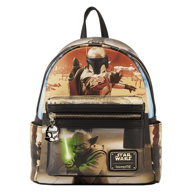 LOUNGEFLY Star Wars: Episode II – Attack Of The Clones Scene Mini Backpack 3 LOUNGEFLY Star Wars: Episode II – Attack Of The Clones Scene Mini Backpack