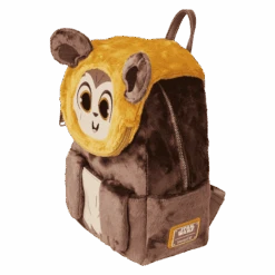LOUNGEFLY Star Wars Plush Wicket Mini Backpack -Loungefly STBK0398 LFSTARWARSPLUSHPOCKETWICKETMINIBACKPACK1821QUARTER